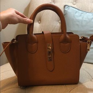 Brown/Tan cross mini purse